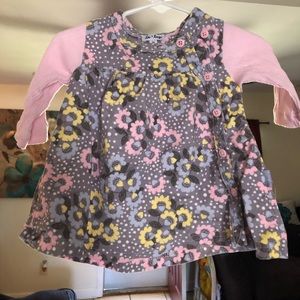 Button up dress with tights